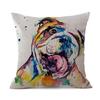Creative Bulldog Pillow Case Linen Cartoon Dog Decorative Pillowcases Cute Bulldog Throw Pillow Case Kussensloop Almohada Zt274