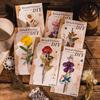 20 Pieces 3D Lifelike Dried Floral Stickers Vintage Botanical Patterns No-Residue For Album Gift Box Embellishment