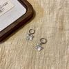 Vintage Silver Color Butterfly Hoop Earrings for Women Girl Punk Hip Hop Dangle Earring Jewelry Gifts