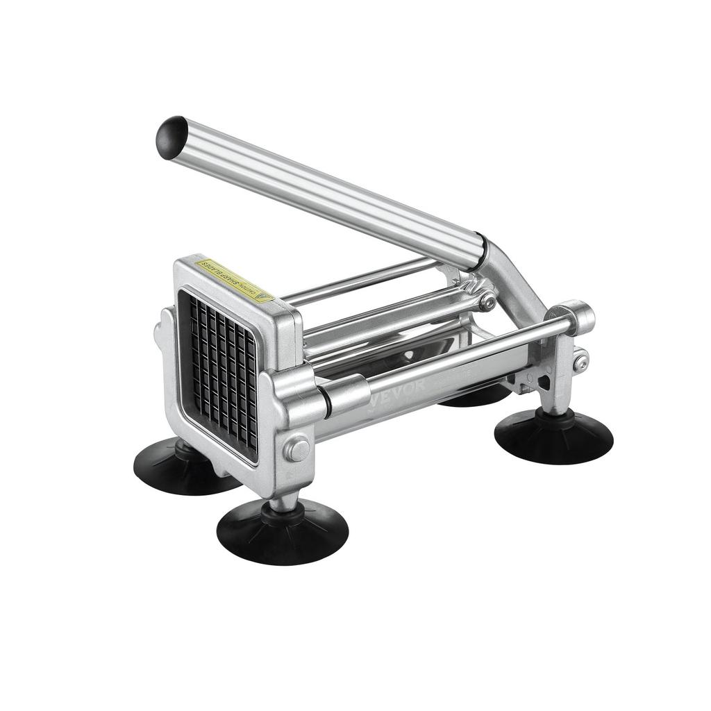 VEVOR French Fry Cutter, Potato Slicer with 1/2-Inch and 3/8-Inch Stainless Steel Blades, Manual Potato Cutter Chopper with Suction Cups
