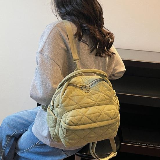 Women Quilted Sling Backpack Convertible Shoulder Bag Crossbody Purse with Handles Handbag for Travel Work Daily Errands