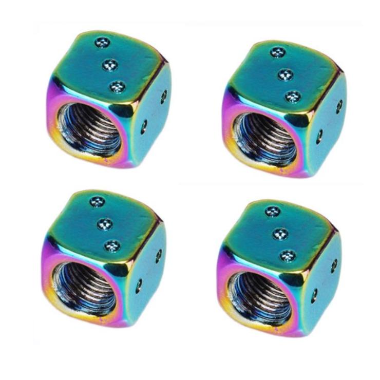 4 Stück Aluminium-Ventilkappen für Autoreifen, Sechskant-Legierung, luftdichte Abdeckung, wasserdicht, staubdicht, für Autos, Motorräder, LKWs, Fahrräder