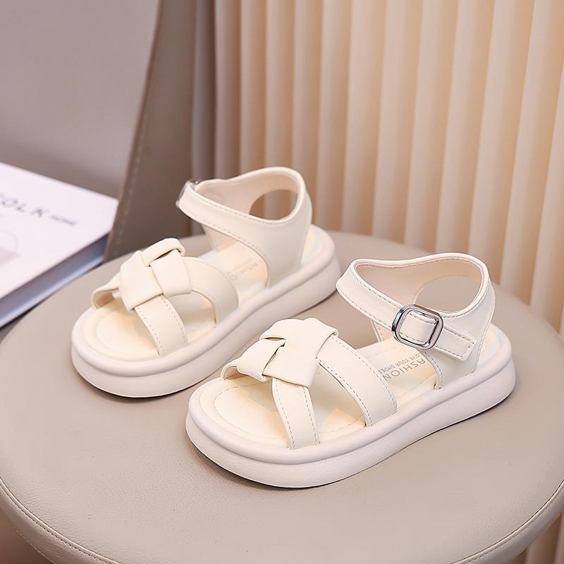 

Fashion Girls Sandals Summer New Kids Shoes Soft Soled Girl Flat Shoes Simple Anti Slip Child Beach Shoe 36
