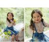 2025 Spring Vintage Puff Sleeve Lace Collar Shirt for Toddler Girls