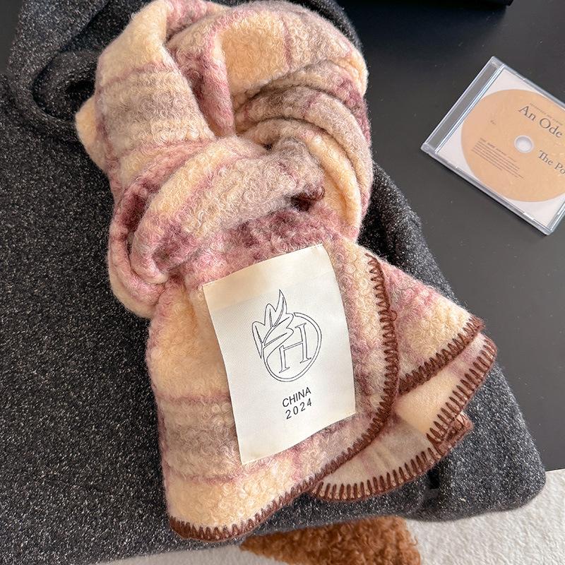 

Warm Cashmere Scarf Winter Lattice Pashmina Thick Blanket Shawls And Warps Bufanda Foulard Neckerchief Design Echarpe One Size