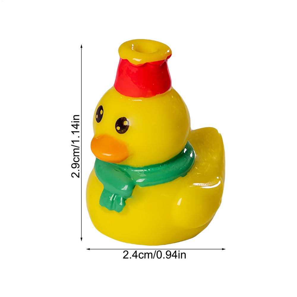 Mini Christmas Resin Ducks Desk Decor Animal Figures Party Bathroom Garden Classroom Cake Decoration Apartment Hotel