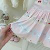Girls Summer Pink Cartoon Bubble Dress Sweet Stylish Camisole Sundress