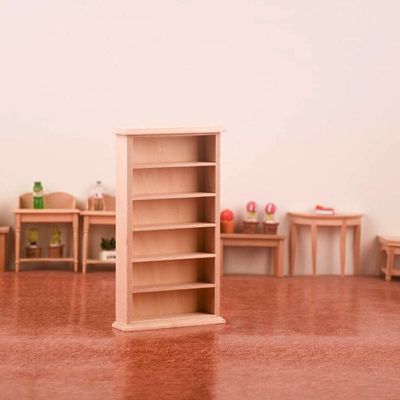 1:12 Dollhouse Miniature Bookshelf Bookcase Model Locker Cabinet Furniture Decor