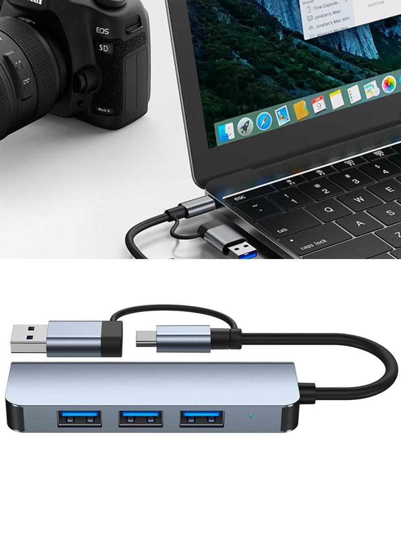 

PDTO Новый 1 шт. многопортовый разветвитель Type-C HUB Type-C для мобильных телефонов Macbook