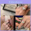 Bague élégante ajustable en forme de cœur pour femmes, avec un design unique et des éléments à la mode