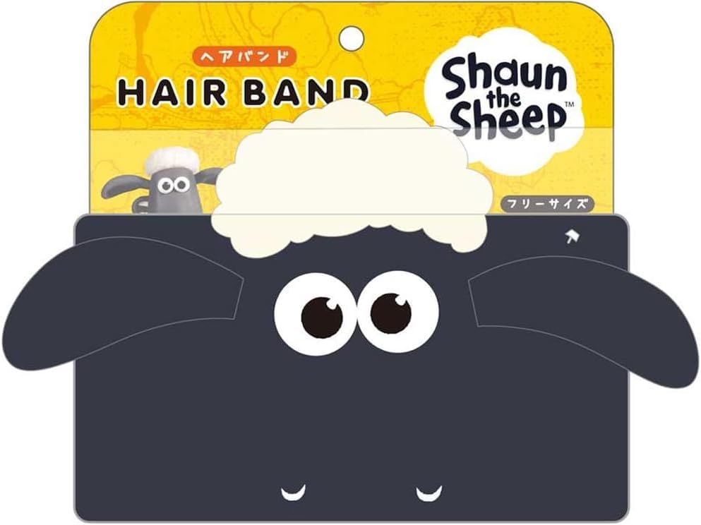 Shaun the Sheep Headband, Face Wash, Sports Headband, Hair Turban, Shaun Set (Hairband, Slider Bag)