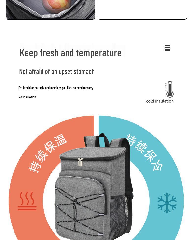 Cross-Border Large Capacity Insulated Picnic Backpack - Oxford Cloth, Double Shoulder Design
