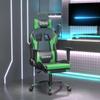 Day and Night - Day and Night Gaming Chair with Footrest Synthetic Leather Black Green