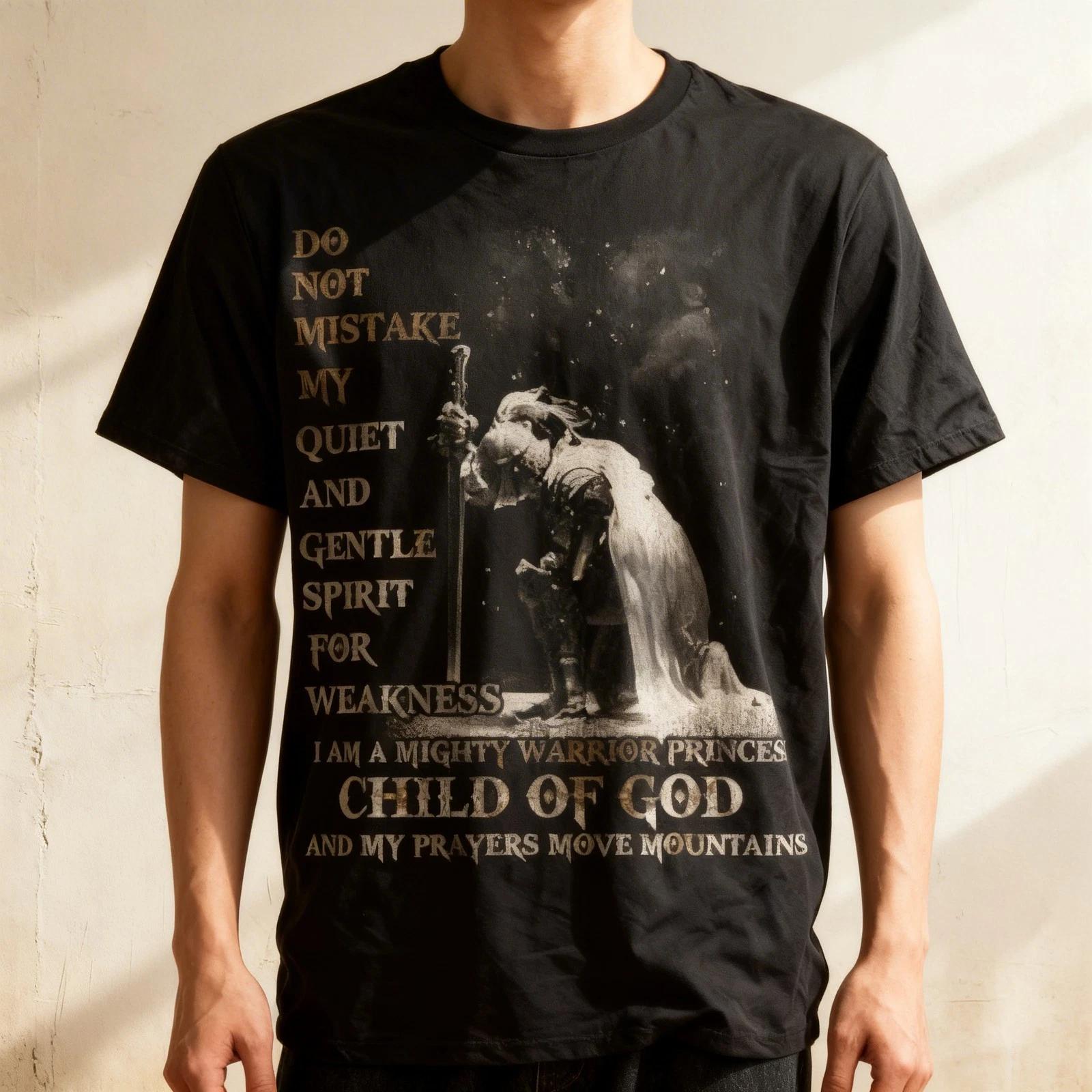 Knight Templar I Am A Child of God A Warrior of Christ Shirt T-Shirt L