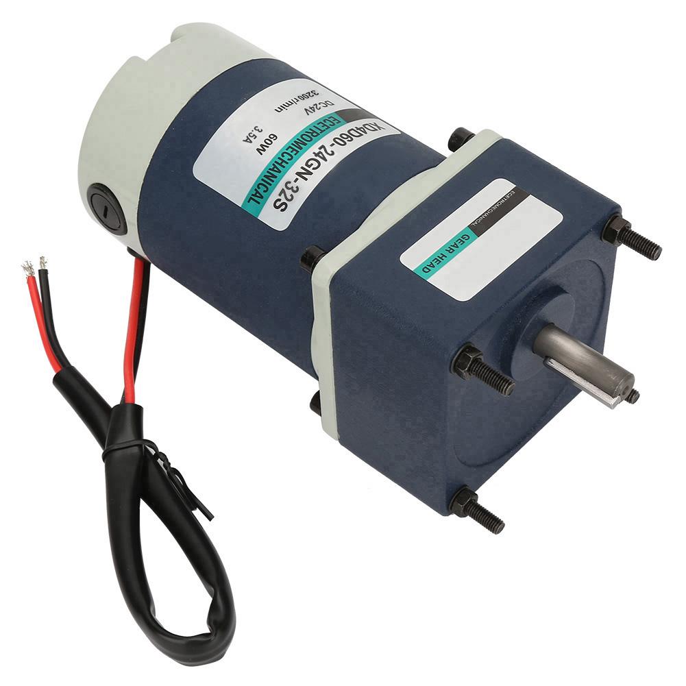 24V 60W High Torsion Adjustable Speed Metal Gear Permanent Magnet DC Geared Motor(20, 160RPM)