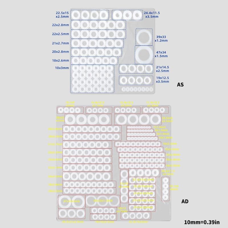 Food Grade Silicone Gasket Assortment Kits Flat Hose O-Rings Sealing Gasket  for Seal Plumbing Faucet Hose Enduring