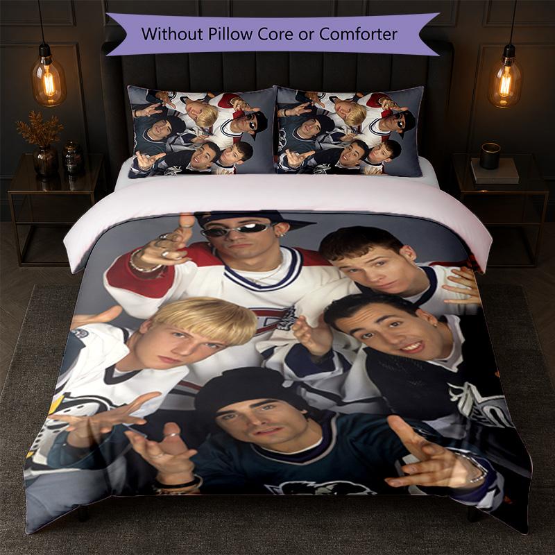 Backstreet Boys Print 3Pcs Duvet Cover Set 1 Duvet Cover and 2 Pillowcases Soft Bed Linen For Household Bedroom