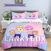 Lankybox Pattern Bedding,Quilt Set Quilt Cover Pillowcase Home Birthday Gift (1 * duvet cover + 2 * pillowcase, without core)