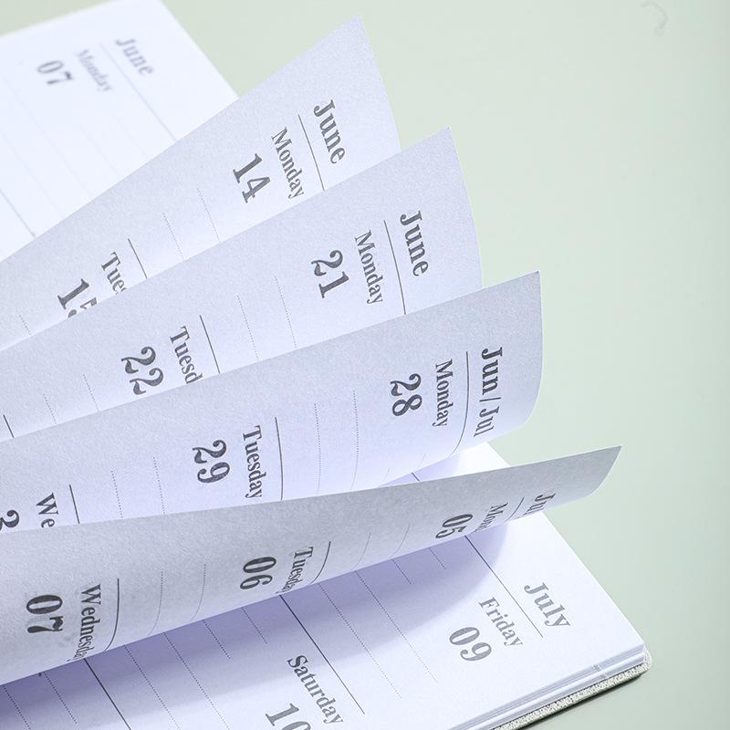 2027 Tragbarer A6 Tagesplaner 365 Tage Zeitplan Management Kalender Tagebuch Notizbuch für Büro Reise Gebrauch