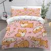 3D Printed Boutique Bedding Set Cartoon Animal 3-Piece Set for Children and Adults Full Size Soft 100% Microfiber Zipper