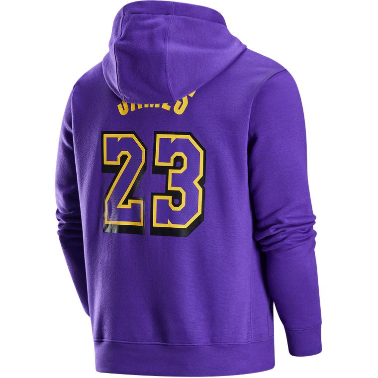 New Nike x NBA James Los Angeles Lakers Sweatshirt Men's Global Purple FZ0553-504