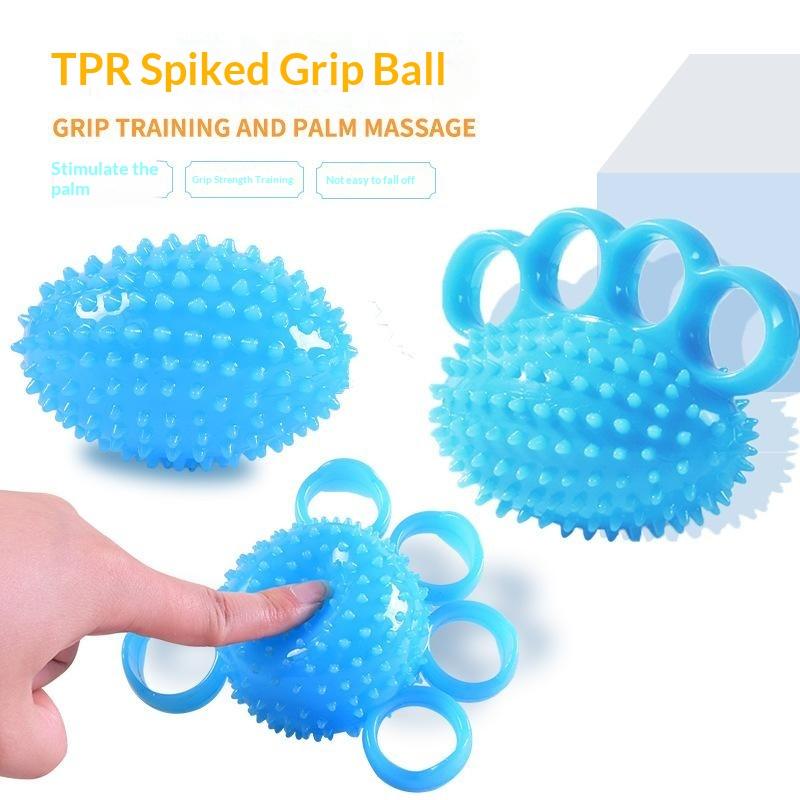 Tpr Hand Finger Grip Ball For Elderly Massage Rehabilitation Exercise Training Ergonomic Design Hand Therapy Ball