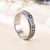 European & American Titanium Steel Moon & Star Rotating Couple Ring Set