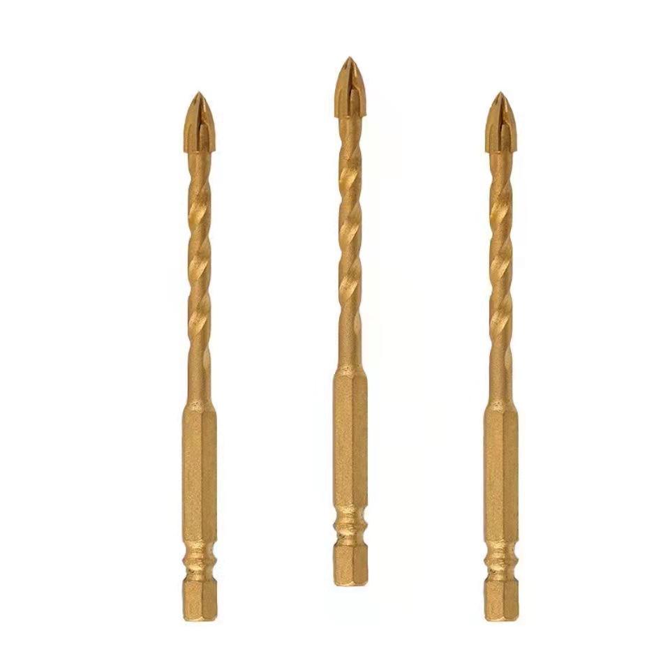 Ceramic Twist Glass Drill Bit, Triangular Hole Opener for Concrete, Tile, and Wall Drilling