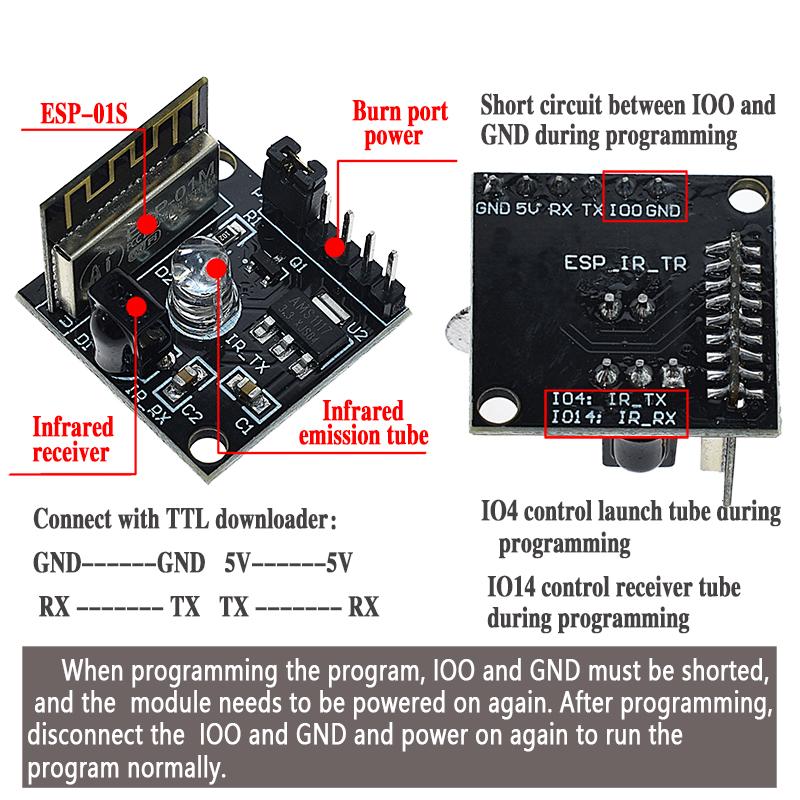 LIZAO ESP8285 Wireless WiFi Infrared Module IR Transceiver Remote Control Switch Design For IoT Development And Learning