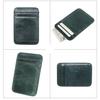 Card Holder Slim Small Wallet Faux Leather Solid Color Driver's License Credit Card Case Business Use