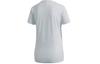 adidas T Shirts Women's Light Blue Crew Neck Moderate Straight Fit FQ3241