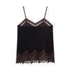 European & American Summer Lace Velvet Lingerie-Style Women's Fashion Top