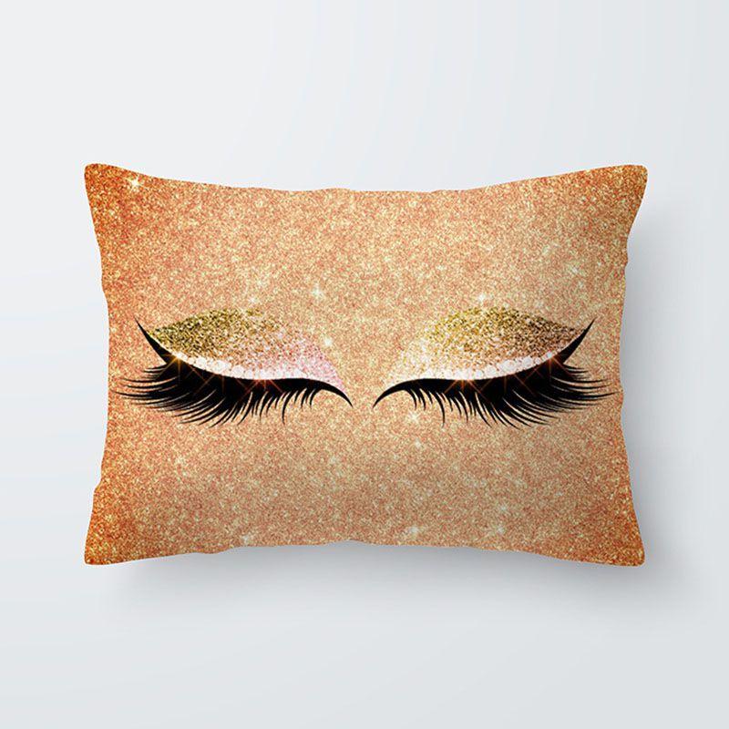Elegantly Designed Eyelash Pattern Pillow Cover For Stylish Sofa And Seat