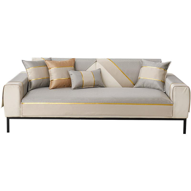 Light Luxury High-End Ice Silk Sofa Mat  New Summer Non-Slip Seat Cushion Summer Sofa Cover