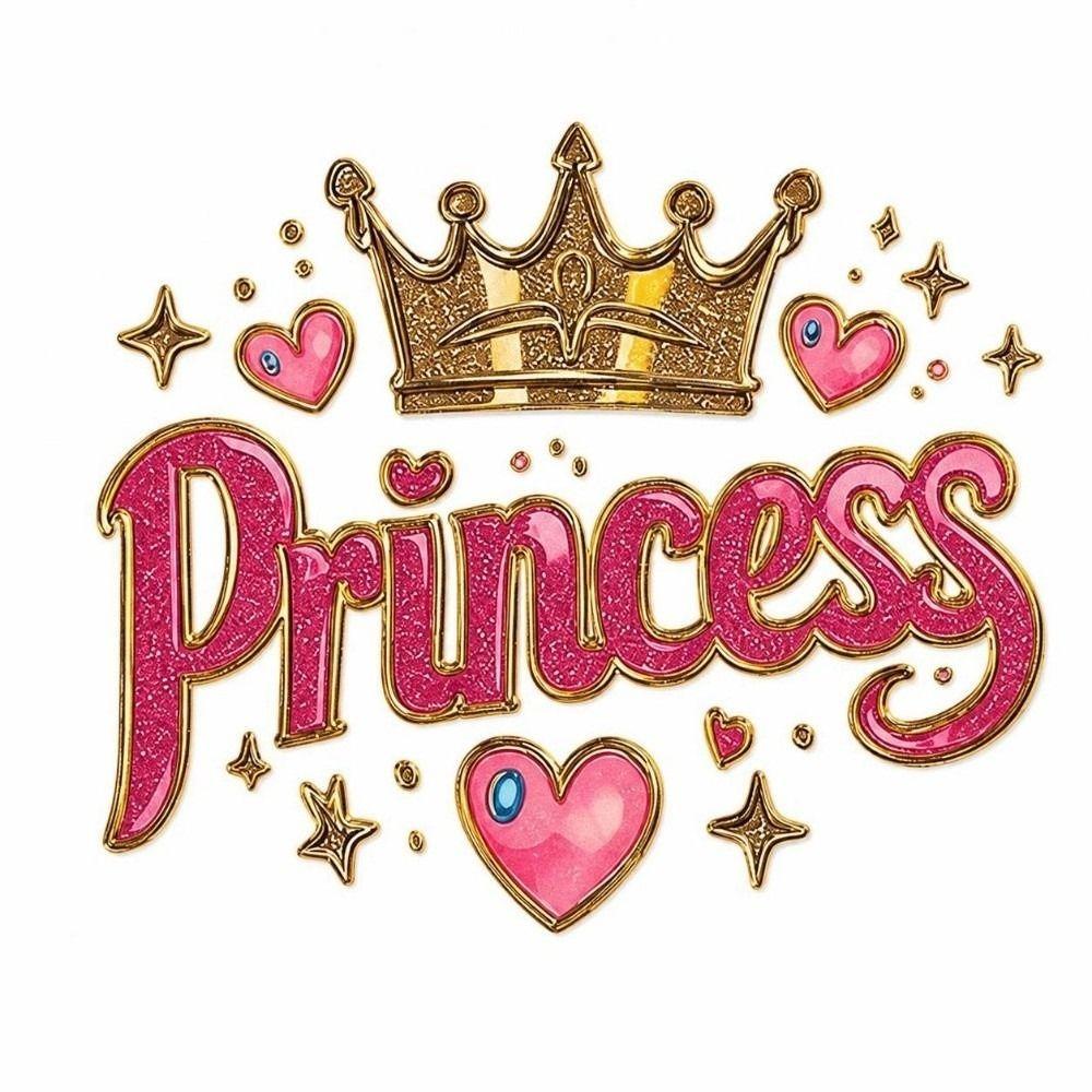 Cartoon Crown Princess Wall Decals Self Adhesive Wall Decorative Stickers  Girls Bedroom