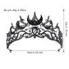 Vintage Style Queen Crown Black Color Baroque Crown Dark Star Headpiece  for Women