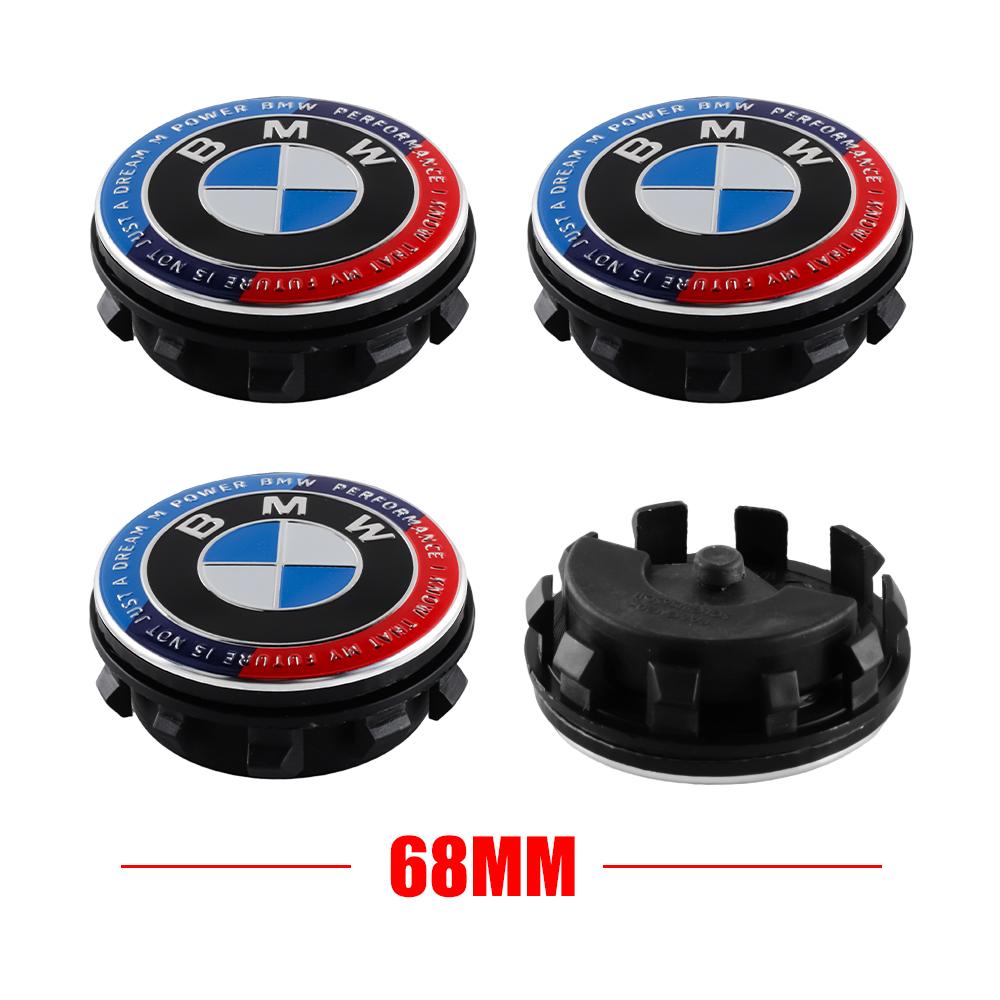 4Pcs 56/68mm Car Wheel Center Caps Hub Caps Rims Cover Hubcaps Accessories For BMW 50th M F12 F13 F30 E60 E65 E66 E63 X1 X3 E36