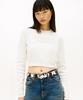 Tamijinseu Crop Chenille Script Sweater (T32G0Kto10Twt1Ybh)