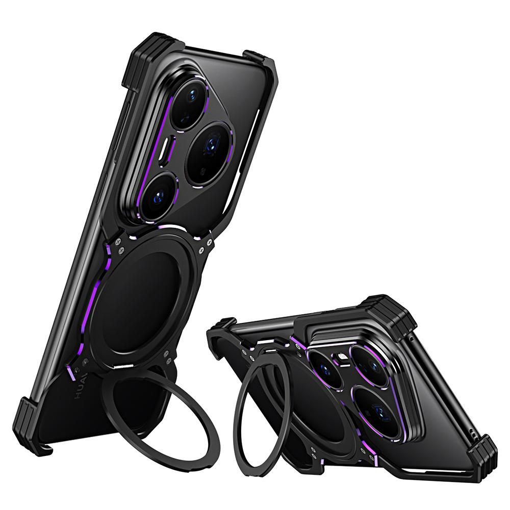 For Huawei Pura 80 Pro+ Case Kickstand Metal Bumper Magnetic Phone Cover