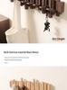 Creative Wooden Wall-Mounted Piano Key Coat Rack with Entrance Hooks