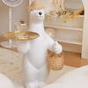 Polar Bear Tray Sculptures Groot Creative Sculpture Modern Animal Ornaments Aesthetic Luxury Living Room Organizer Ornament