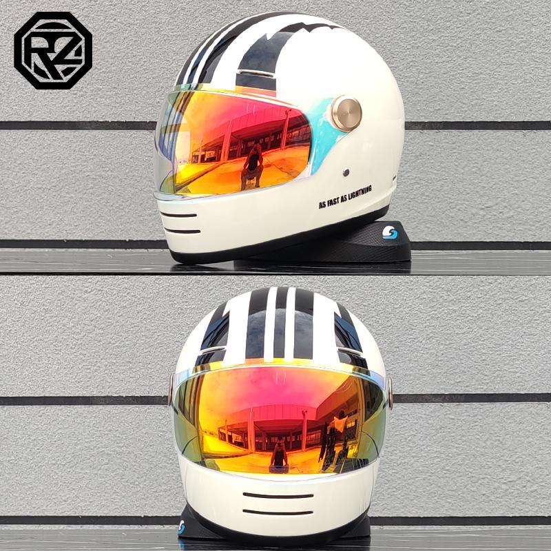 ORZ new model Motorcycle Helmet Retro Full face helmet Off Road Cascos para motos DOT Certification Capacete Casco moto