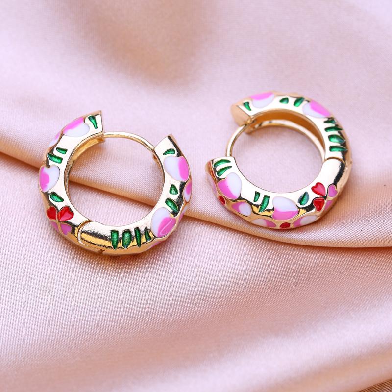 KNIKOO Round Clip Earrings For Women Fashion Hoop Earrings Jewerly For Wedding Party Gifts Earrings