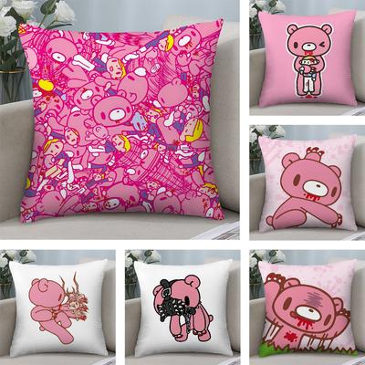 Cartoon G-Gloomy Bear Pillow Case Plush Fabric Soft Double Sided Print Sofa Cushion Cover Throw Pillow Covers