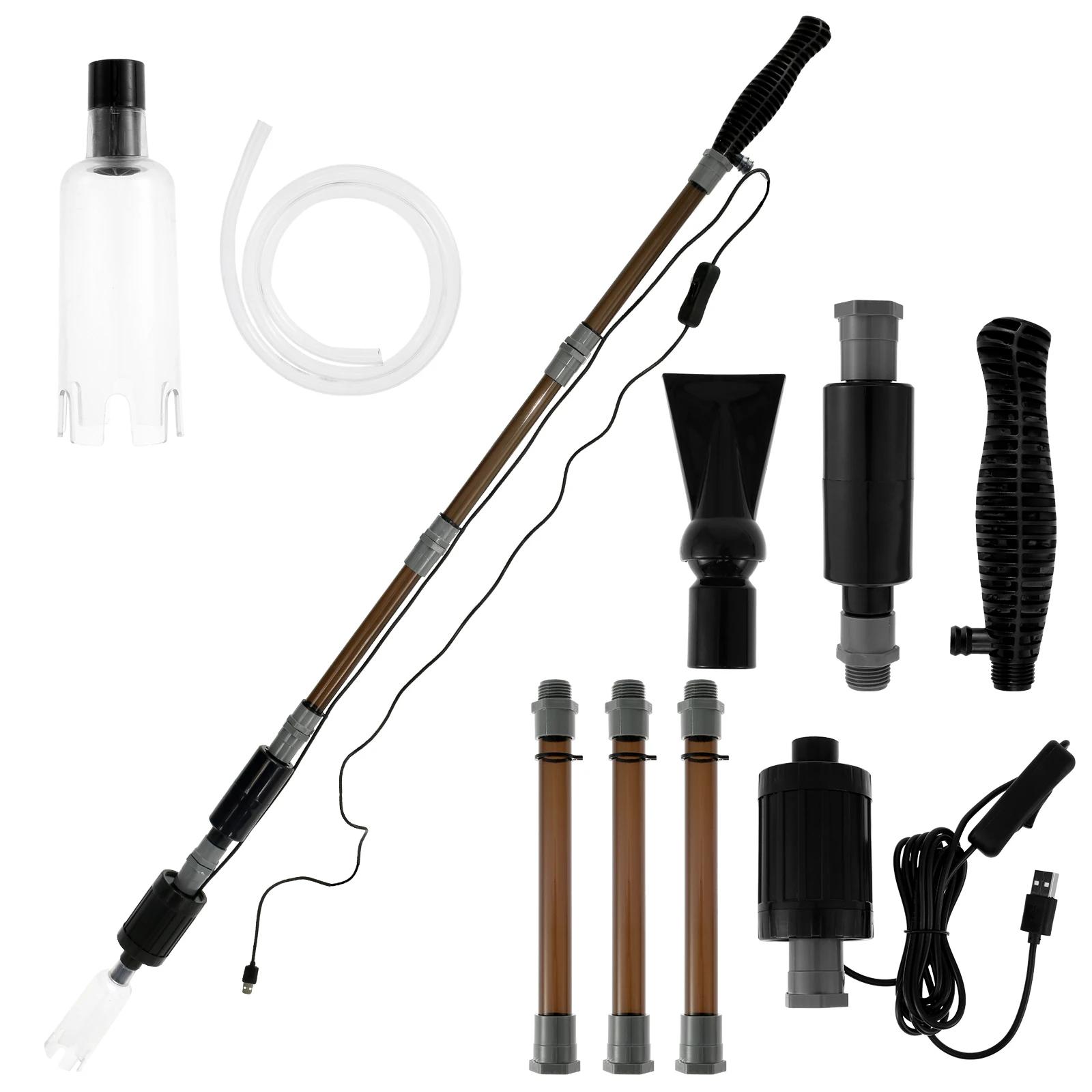 

6 In 1 Aquarium Gravel Cleaner Tool Strong Suction Electric Fish Tank Vacuum Automatic Water Changer Wash Sand Water Changing