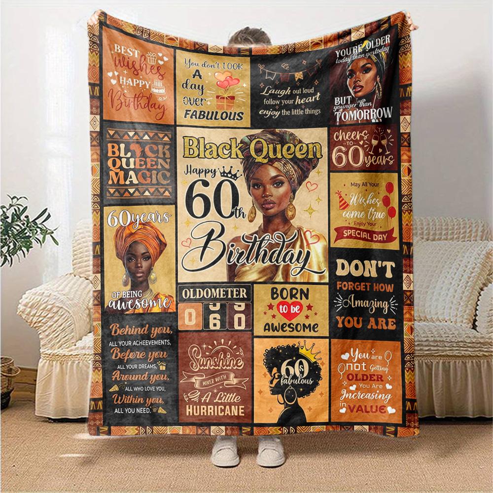 Black Queen Magic Celebration Cozy Blanket Comfortable ure Throw For Sofa Couch Office Bed Picnics Ideal for All Seasons Modern Perfect Gift Y36