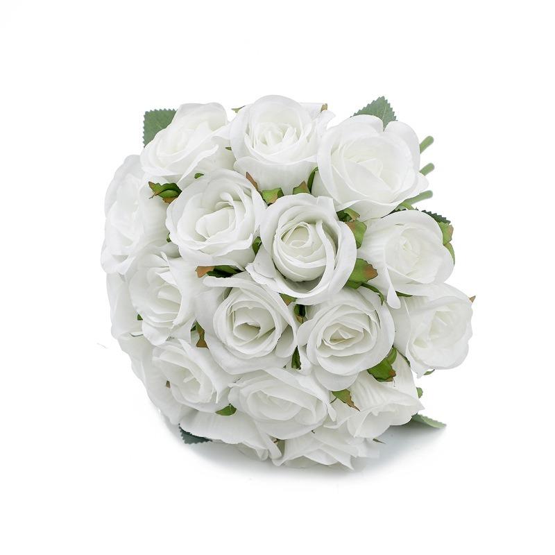 Künstliche Seide 18 Köpfe Rose Blume Party Hause Hochzeit Büro Tisch Dekor DIY