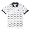 New MLB Monogram NEW YORK YANKEES SS25 Polo Shirt Unisex Ivory 3APQM0153-50IVS