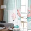 Abstract Cartoon Pink Flamingo Tulle Curtains For Living Room Sheer Curtain Bedroom Veil Organza Decorative Window Treatments