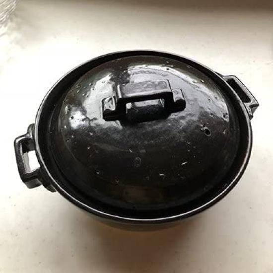 modern black earthenware Banko size for 1 to 2 diameter capacity texture of rough made of rough clay that feels warm in your has a heat storage so